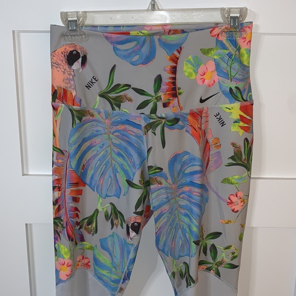 Nike Power Hyper Femme 7/8 Training Tights Medium Pure Platinum Ankle Leggings - Picture 8 of 16